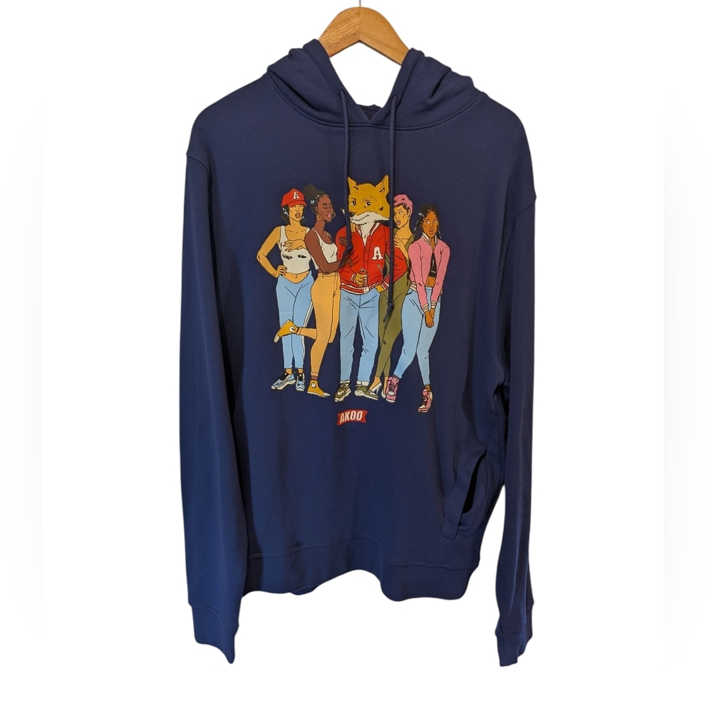 Akoo Squad Crew Pullover Hoodie Size XL